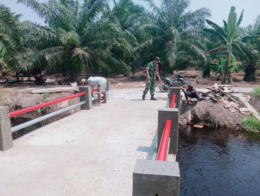 Koramil 04/Kubu Kawal Pembangunan Jembatan Garuda, Progres Capai 95 Persen