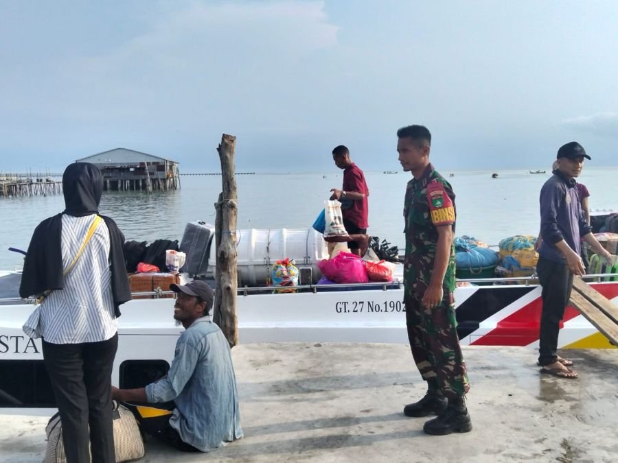 Koramil 04/Kubu Perketat Pengawasan WNA di Pelabuhan Panipahan