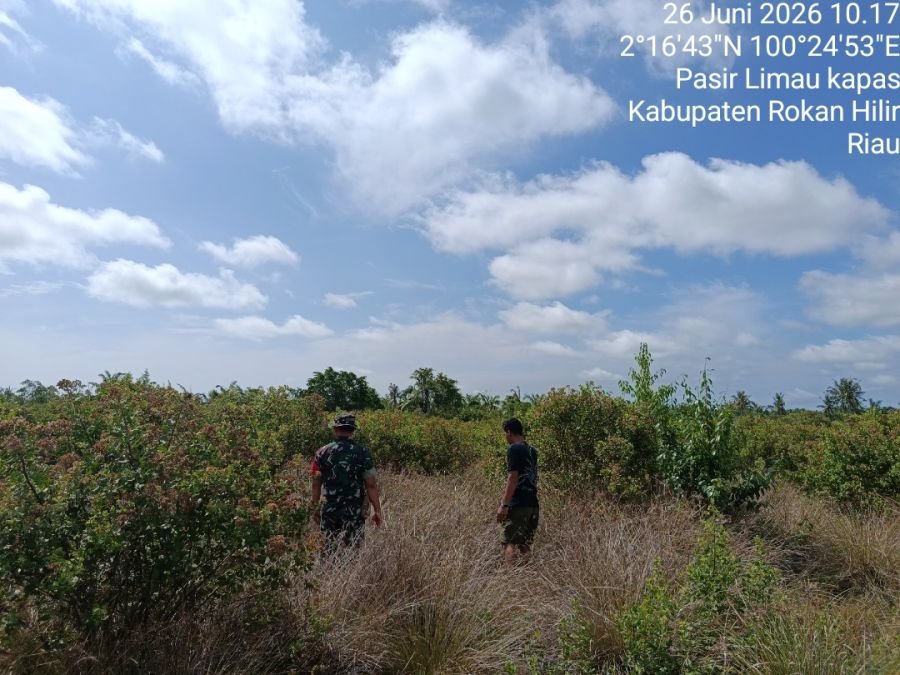 Koramil 04/Kubu Sisir Wilayah Rawan Karhutla di Pasir Limau Kapas
