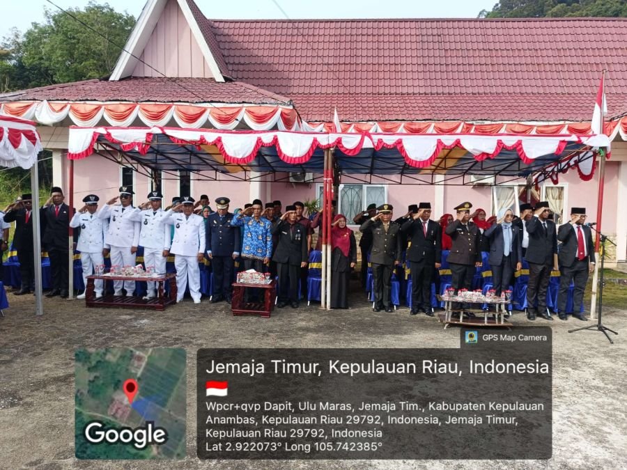 Koramil 04/Letung Ikuti Upacara HUT ke-81 RI di Jemaja Timur