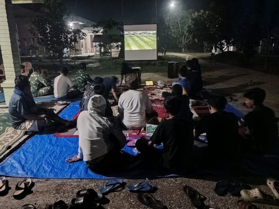 Koramil 04/PP Gelar Nobar Piala Dunia 2026, Pererat Sinergi TNI dan Masyarakat
