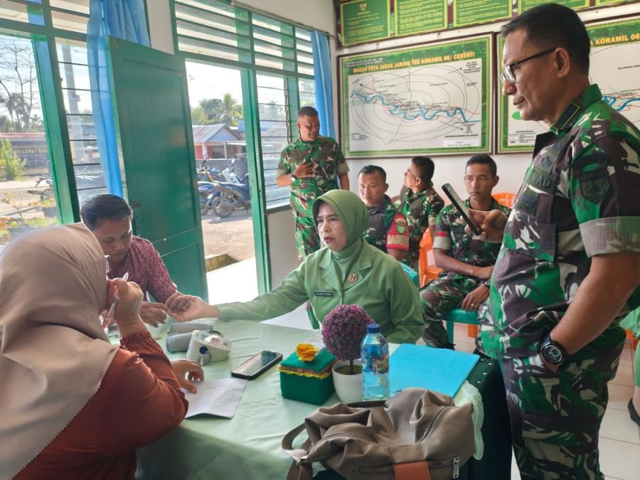 KORAMIL 06/CERENTI BERSAMA PERSIT KCK RANTING 7 GELAR PENGECEKAN KESEHATAN ANGGOTA DAN KELUARGA