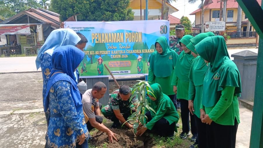 Koramil 06/Cerenti Laksanakan Penanaman Pohon dalam Rangka HUT Persit ke-80 Tahun 2026