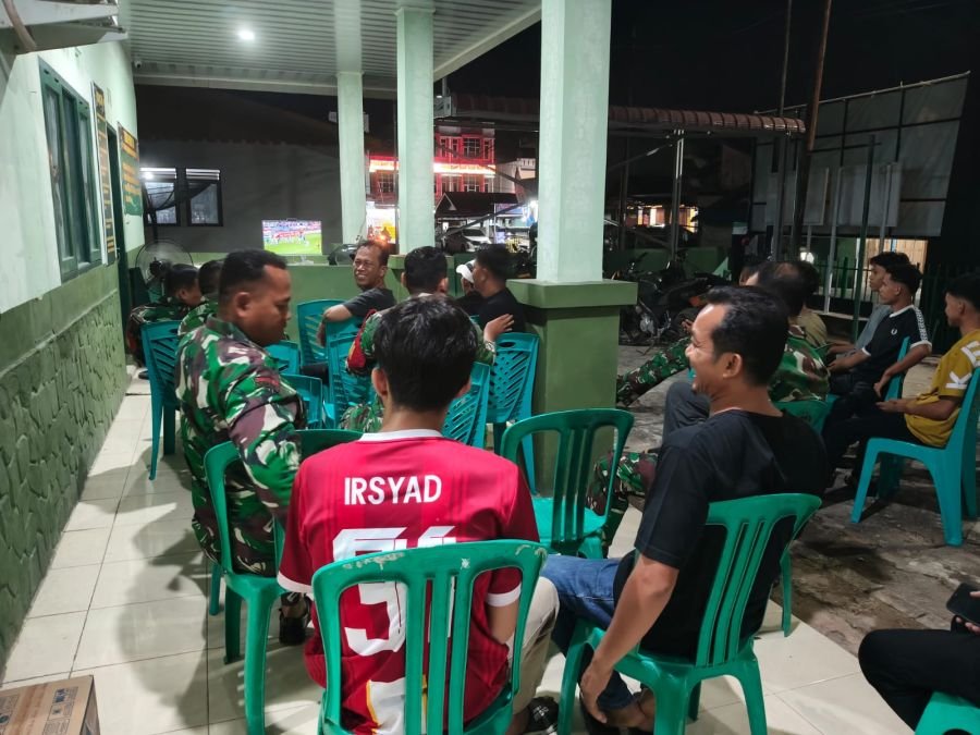 Koramil 07/KH Gelar Nobar Piala Dunia, Warga Antusias Hadir