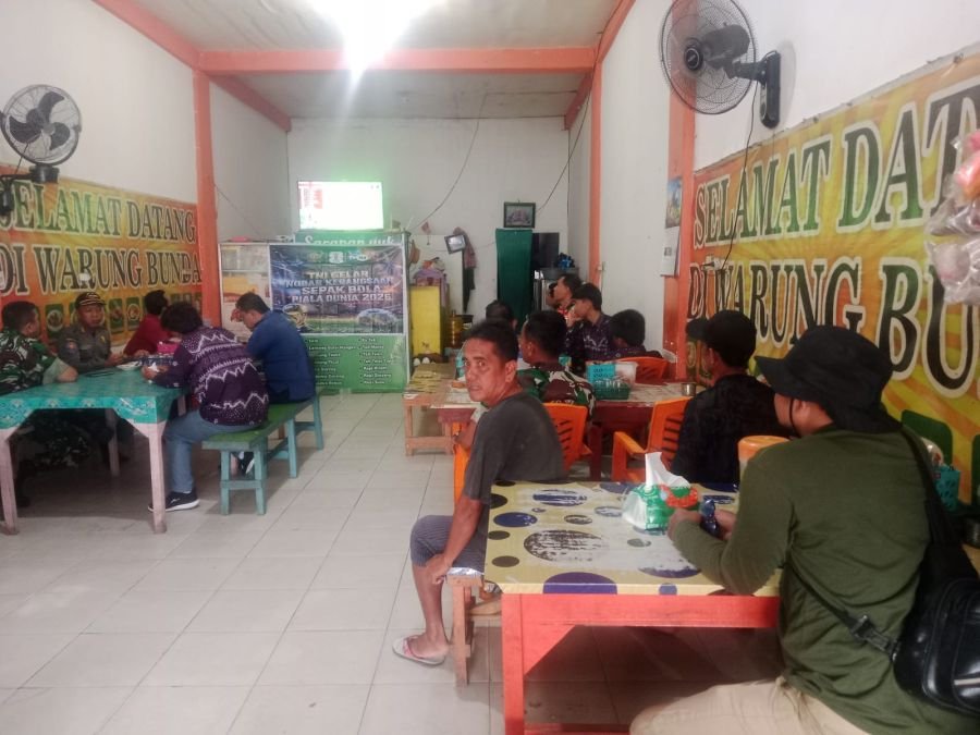 Koramil 07/KH Semarakkan Piala Dunia 2026 Lewat Nobar Bersama Masyarakat
