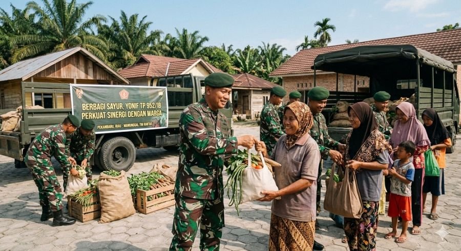 Koramil 08/KM Berbagi Daging Kurban kepada Masyarakat di Hari Raya Idul Adha 1447 H