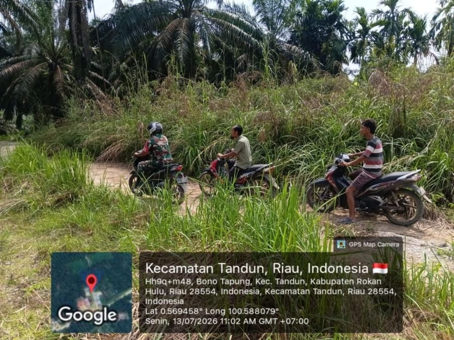 Koramil 08/Tandun Pastikan Wilayah Tandun Aman dari Titik Api Karhutla