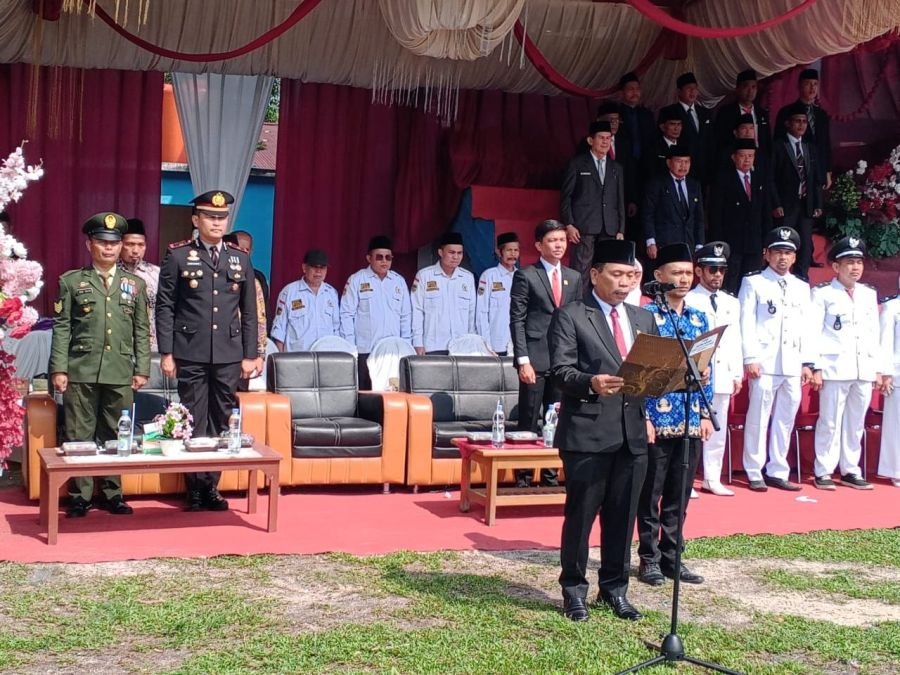 Koramil 09/Singingi Turun Langsung, Upacara HUT RI ke-81 Berlangsung Khidmat