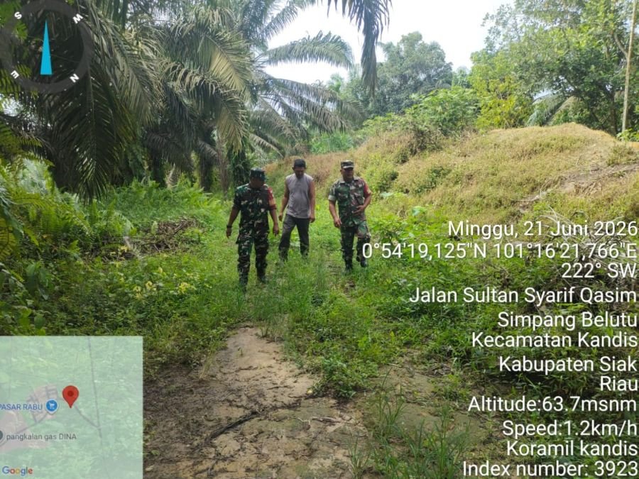 Koramil Kandis Tingkatkan Patroli Karhutla di Wilayah Rawan