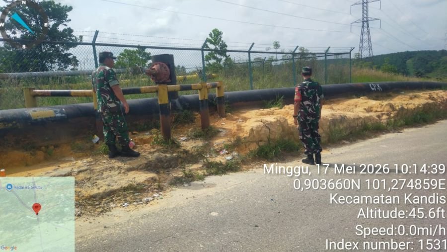 Koramil Kandis Tingkatkan Pengamanan Objek Vital Migas