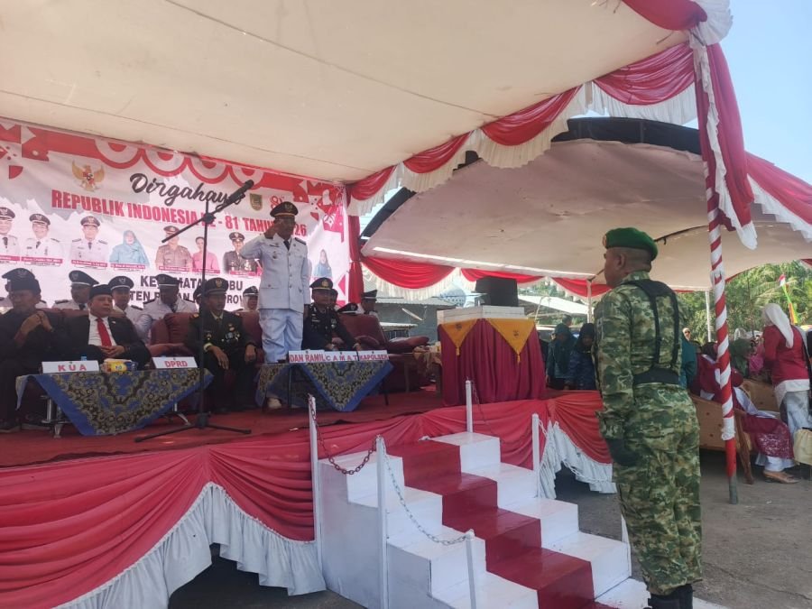 Koramil Kubu Bersama UPIKA Gelar Upacara HUT ke 81  Kemerdekaan Republik Indonesia