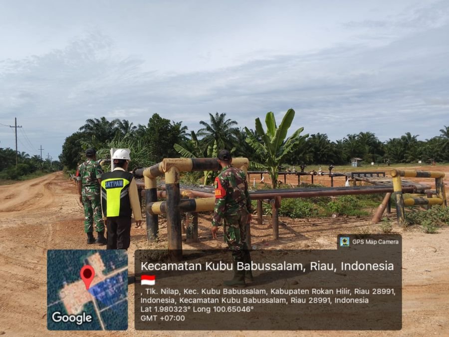 Koramil Kubu Intensifkan Pengamanan Pipa Migas PHR