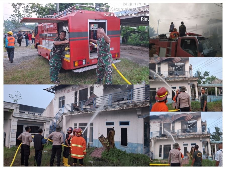 Korsleting Listrik, Bekas Poslantas Batu 6 Bagan Punak Meranti Hangus Terbakar