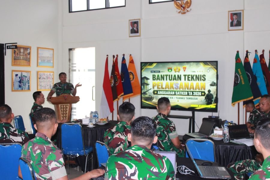 Kudam XIX/Tuanku Tambusai Berikan Bimtek Anggaran kepada Personel Yonif TP 850/SC