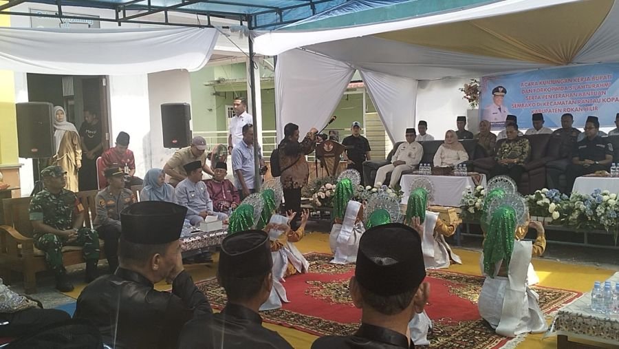 Koramil 02/Tanah Putih Sambut Kunjungan Kerja Bupati Rohil di Rantau Kopar
