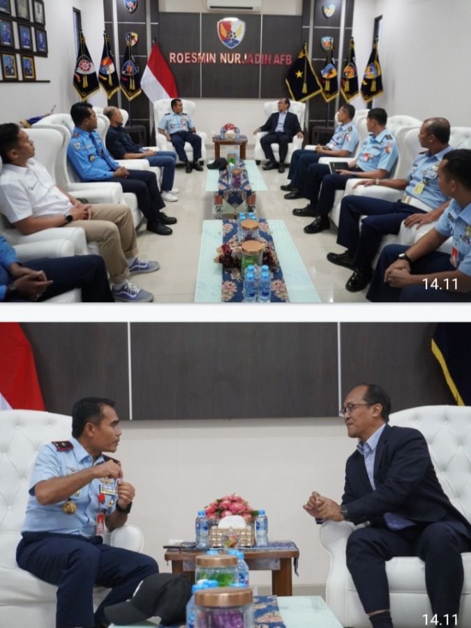 Lanud Roesmin Nurjadin dan Bandara SSK II Perkuat Sinergi, Teken PKS BKO Pertahanan Pangkalan