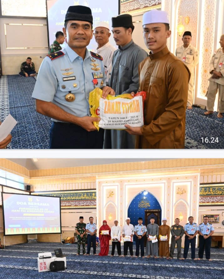 Lanud Roesmin Nurjadin Gelar Doa Bersama Peringati HUT ke-79 TNI AU