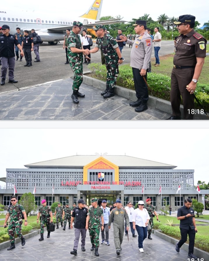 Lanud RSN Sambut Kasum TNI, Dukung Penertiban Kawasan Hutan Riau