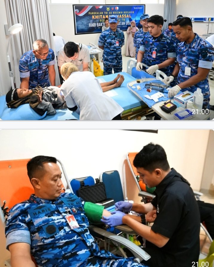 Lanud RSN Wujudkan Semangat Humanis TNI AU Lewat Kegiatan Sosial Hari Bakti ke-78