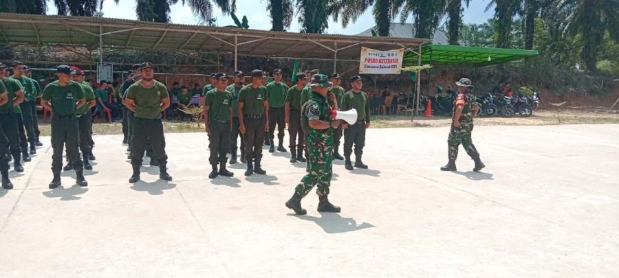 Latihan Gabungan Satgas MTA, Babinsa Tekankan Disiplin dan Bela Negara