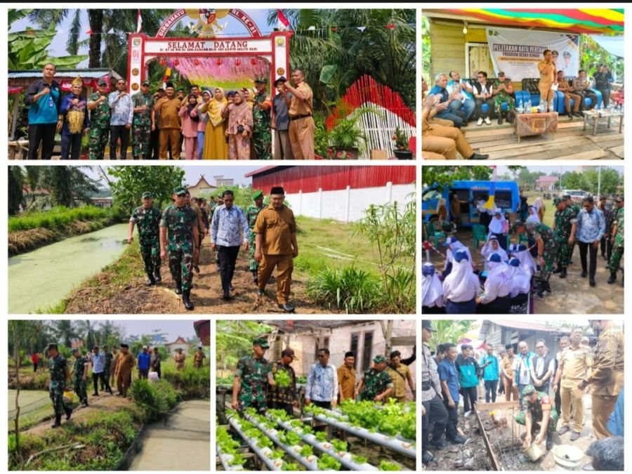 Letkol Inf Hasan Dasuki Pimpin Tim Sterad Nilai Kampung Pancasila di Pekaitan Rohil