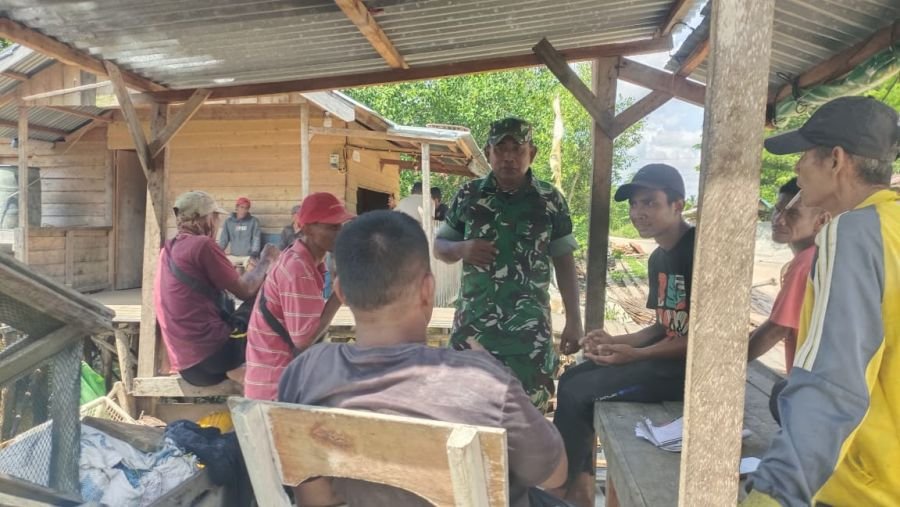Lewat Kampung Pancasila, Babinsa Koramil 06/Merbau Serap Aspirasi Warga Teluk Belitung