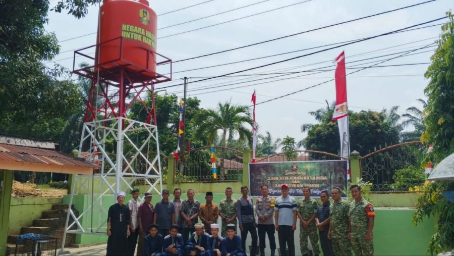 Lewat Zoom Meeting, Danramil 03/Bgs Ikuti Peresmian Bantuan Sumur Bor dan Tandon Air