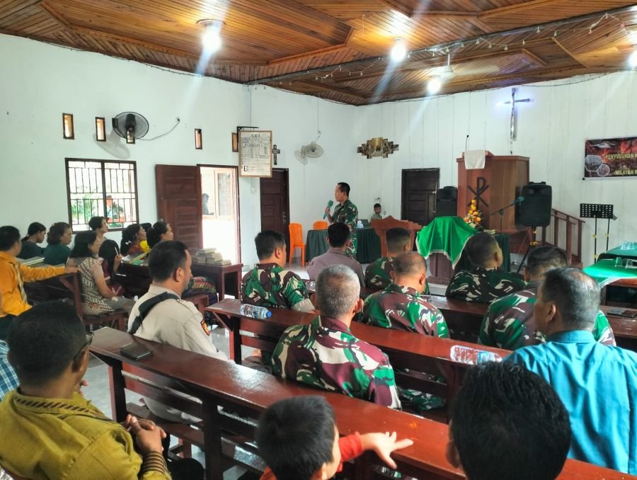 Mabes TNI Sosialisasikan Pencegahan Karhutla kepada Jemaat HKBP Sungai Apit