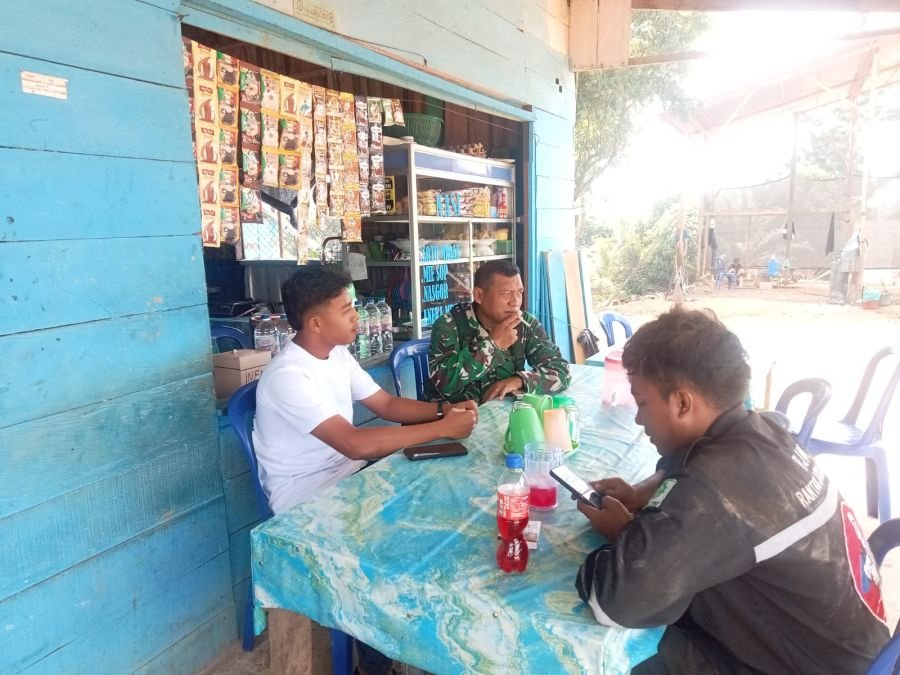 Manfaatkan Kedai Kopi, Babinsa Koramil 08/KM Jalin Komsos Bersama Warga Binaan