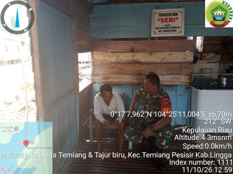 Babinsa Lingga Ajak Warga Laporkan Judi Online dan Penyalahgunaan Miras