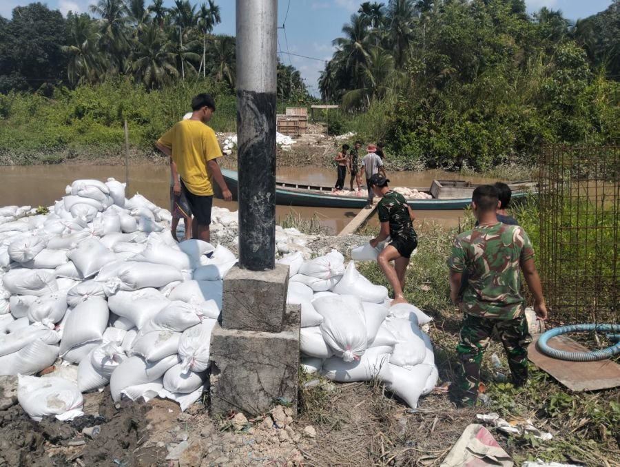 Material Terus Mengalir, Pembangunan Jembatan Garuda Wilayah Koramil 01/Tembilahan Dipacu