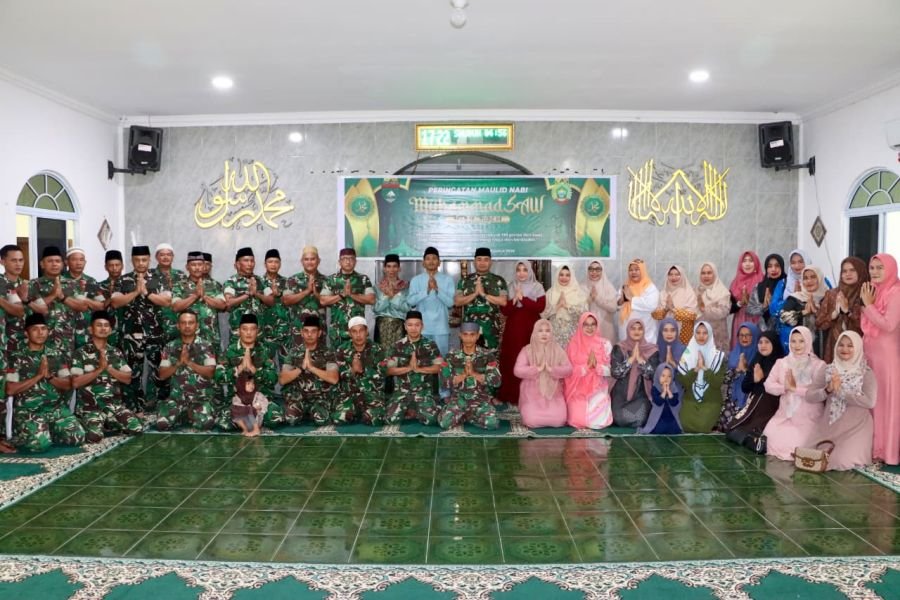 Maulid Nabi Muhammad Saw 1448 H di Kodim 0317/TBK Perkuat Tekad TNI Bersama Rakyat