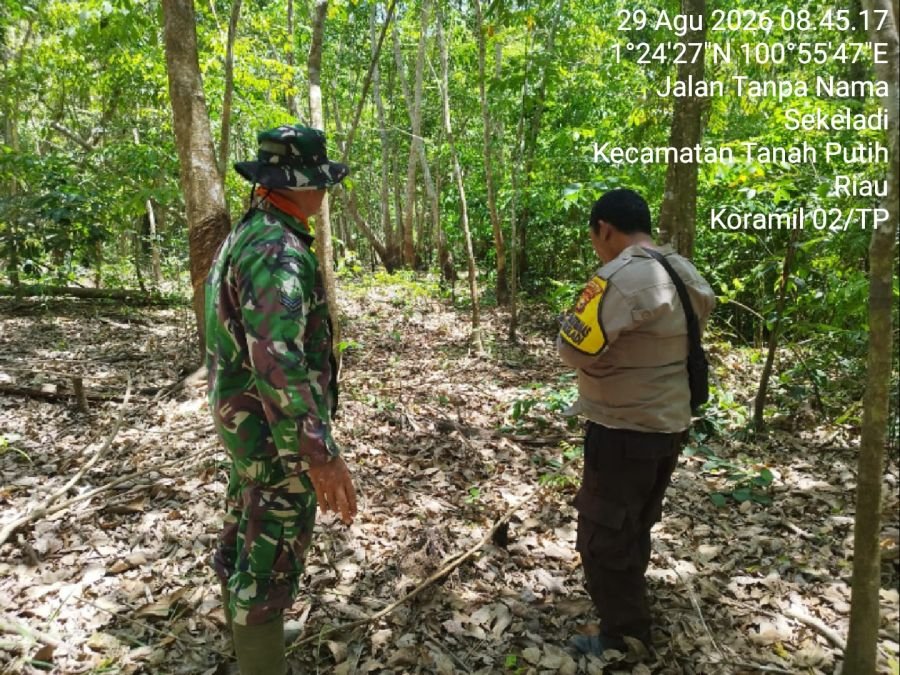 Melaksanakan Kegiatan Patroli Karhutla di Wilayah Koramil 0321-02/TP.