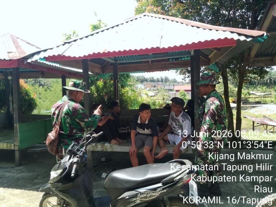 Melalui Komsos, Babinsa Koramil 16/Tapung Sosialisasikan Dampak Karhutla Kepada Warga Binaan