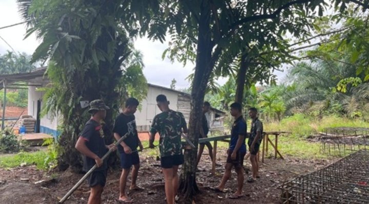 Mempermudah Langkah Warga, Kodim 0301/Pekanbaru Lanjutkan Pembangunan Jembatan Garuda