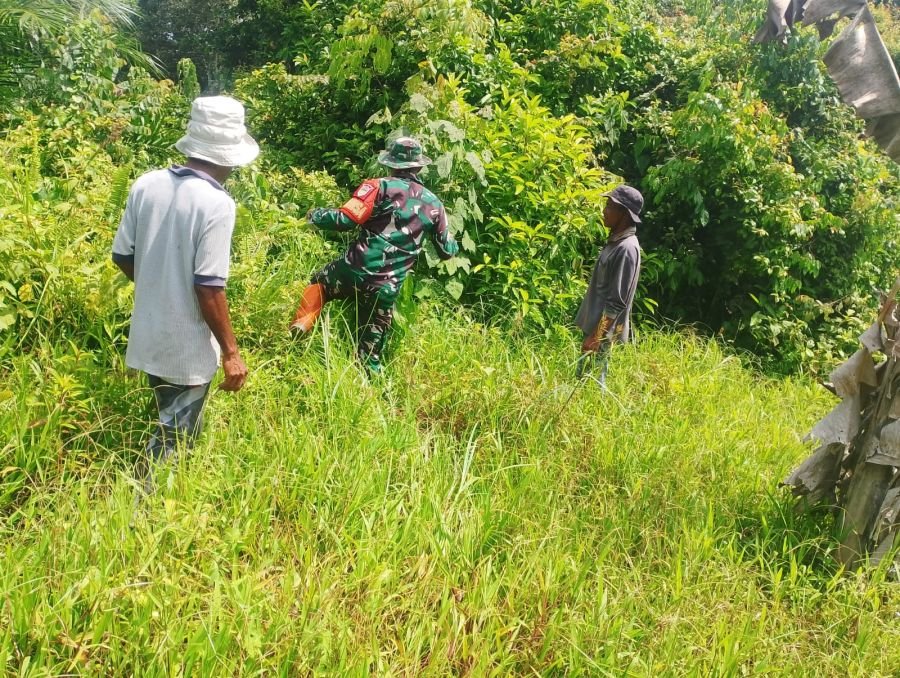 Mencegah karlahut babinsa koramil 04/ rupat bersama masyarakat