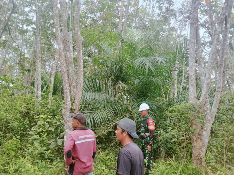 Menjaga Alam, Babinsa Temiang Gencarkan Patroli Karhutla Bersama Warga