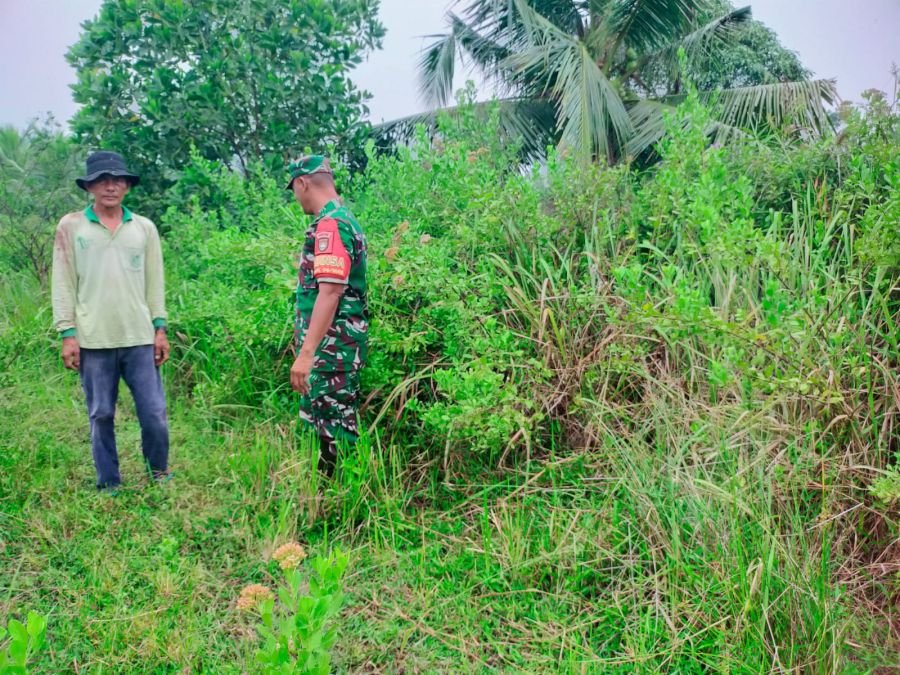 Menjaga Bumi Pulau Merbau, Babinsa dan Warga Aktif Patroli Karhutla