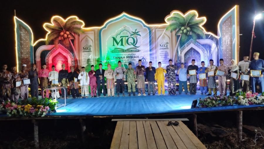 Meriah! Penutupan MTQ ke-XXX Tingkat Kec. Tanah Merah Ditutup Camat Mulyadi di Desa Selat Nama*
