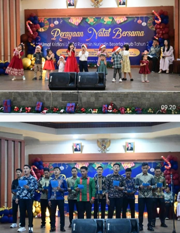 Natal Bersama Umat Kristiani Lanud RSN, Pererat Kebersamaan dan Tebarkan Nilai Kasih