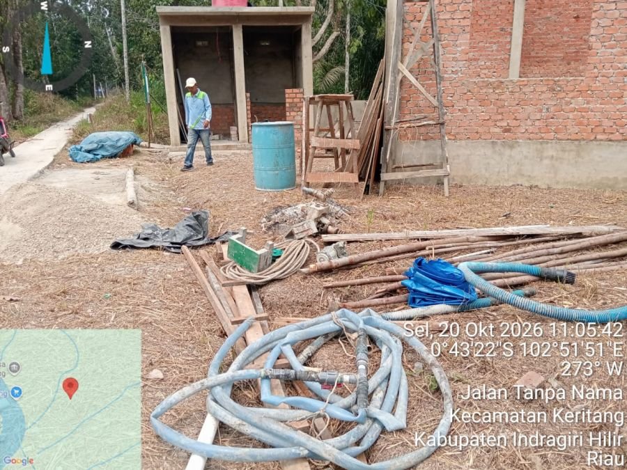 Pembangunan MCK dan Sumur Bor di Kuala Lemang, Tiga Pekerjaan Rampung 100 Persen