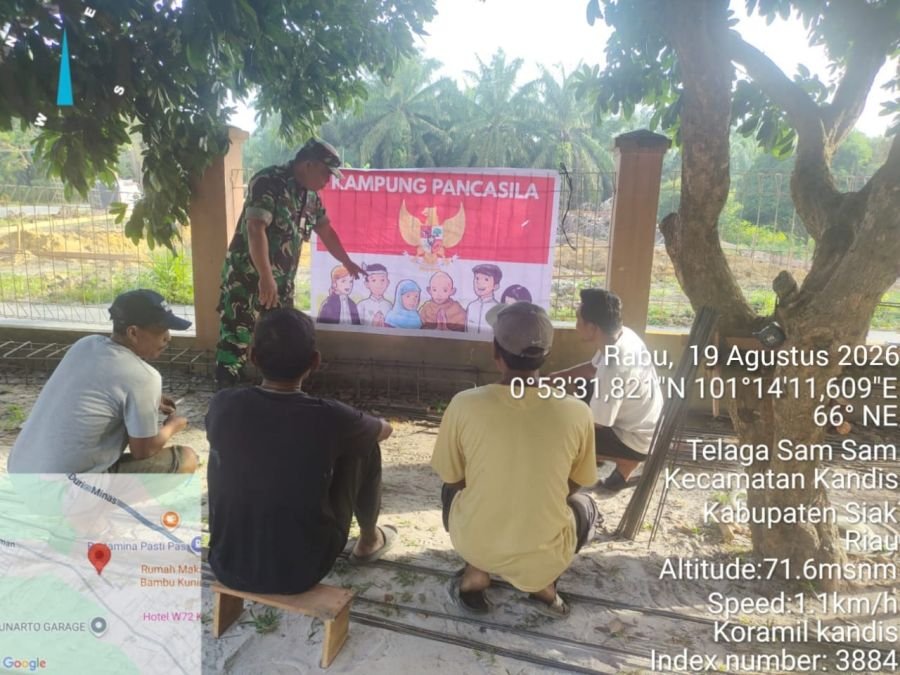 Nilai Pancasila Jadi Fokus Komsos Babinsa di Telaga Sam Sam