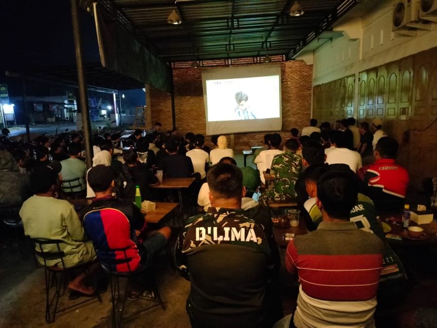 Nobar Final Piala Dunia 2026, Koramil 05/Rimba Melintang Sukses Hidupkan Suasana Kampung Binaan