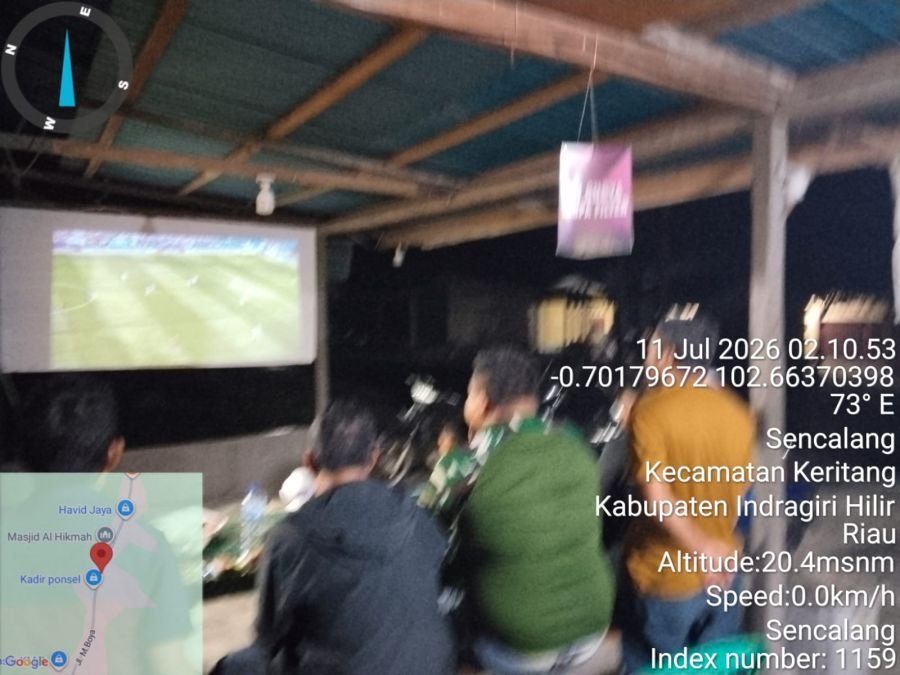 Nobar Perempat Final Piala Dunia 2026 Jadi Sarana Komsos Babinsa 09/Kemuning