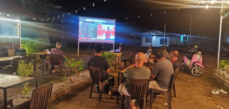 Nobar Piala Dunia di Kundur, TNI Perkuat Kedekatan dengan Warga