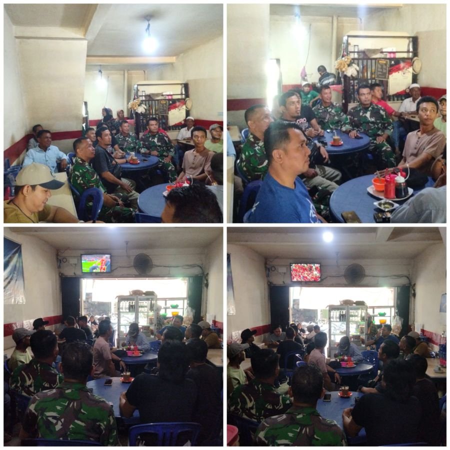 Nobar Piala Dunia Sambil Komsos, Kapten Arh Nur Cholis Bikin Warga Pulau Kijang Makin Solid
