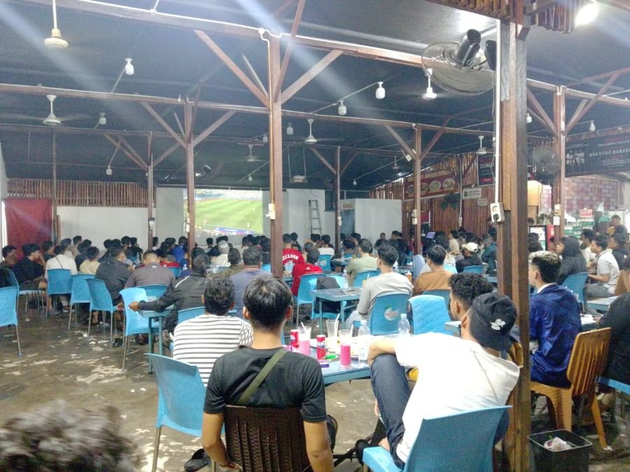 Nonton bareng piala dunia kodim 0320/Dumai