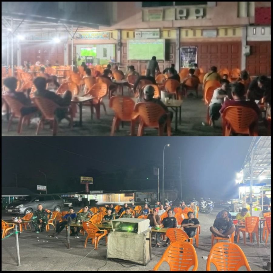 Nobar Piala Dunia 2026, Babinsa dan Warga Binawidya Pererat Kebersamaan