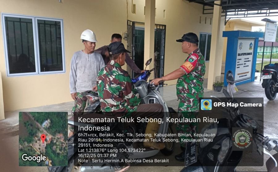 Pada hari Jumat, 26 Juni 2026, pukul 13.00 WIB, Babinsa Desa Berakit Sertu Hermin A.