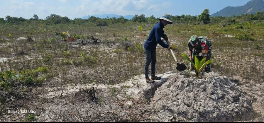 Pada hari Rabu, 15 Juli 2026 pukul 09.00 WIB, Babinsa Koramil 06/Serasan Serka Hendry Purwanto melak